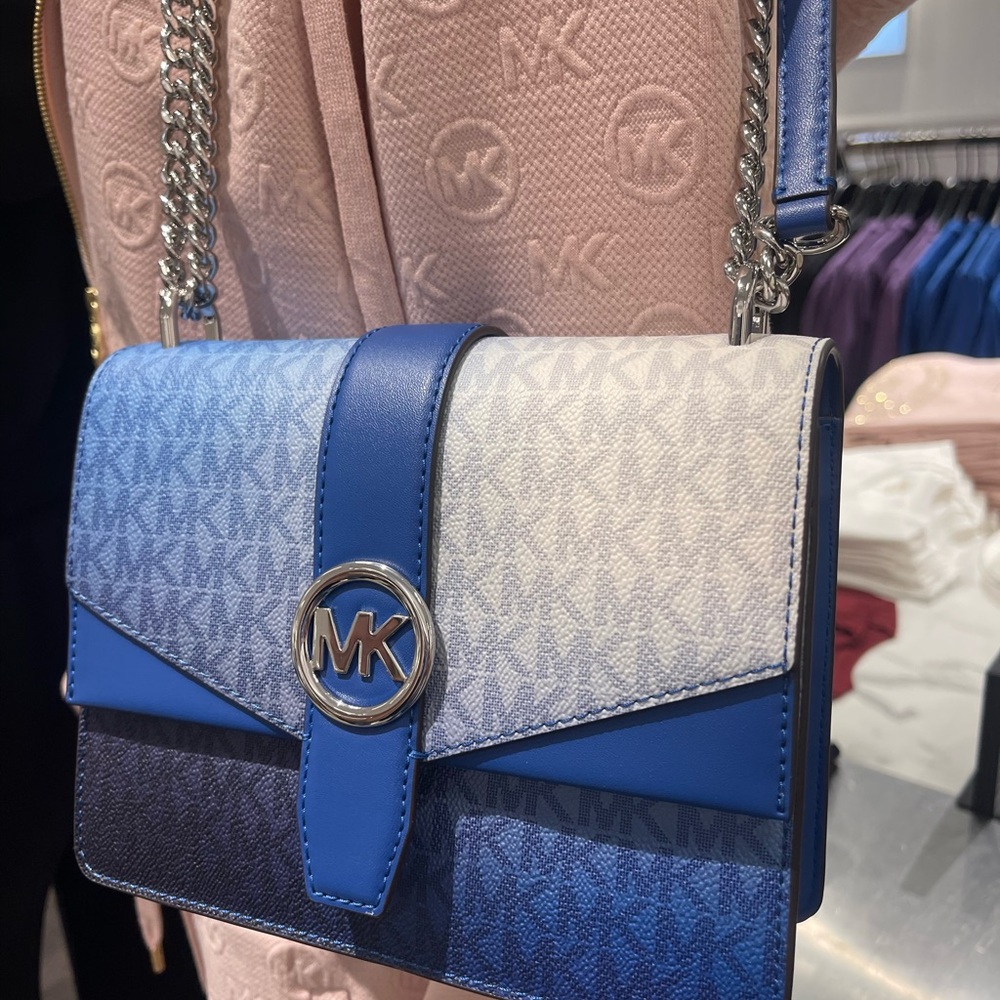 Michael Kors Greenwich Sm Color-Block Logo Flap Crossbody & Md Tri-Fold Wallet - Picture 5 of 16